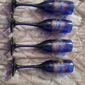Y2K Blue Millennium Celebration Glasses